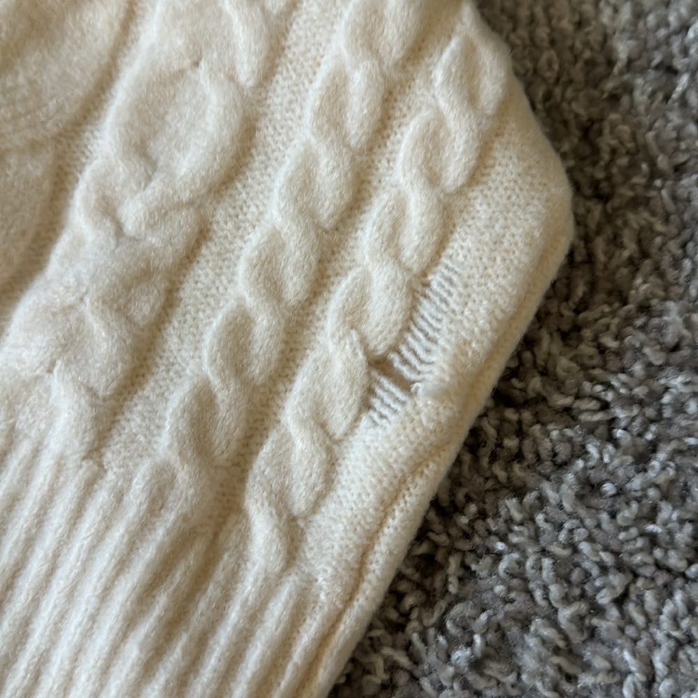 A NEW DAY - ivory cable knit sweater - Picture 2 of 5